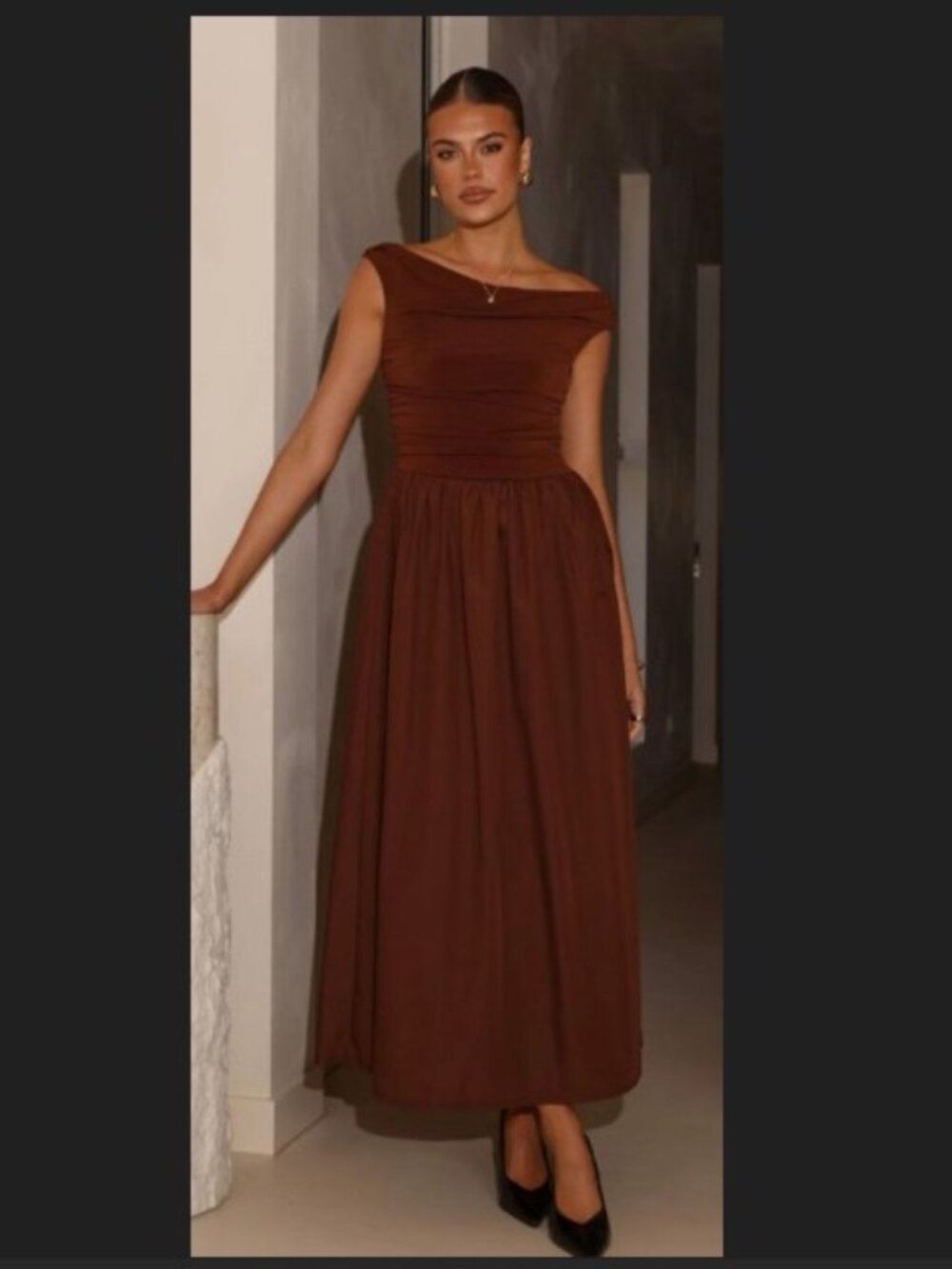 Billy J Immy Midi Dress - Brown